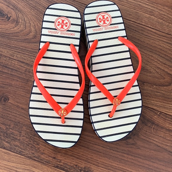 Tory Burch Shoes - Tory Burch Wedge Flip Flops